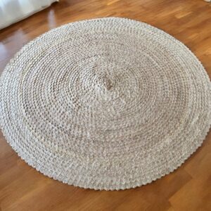 Tapete Redondo De Palha Natural 150cm