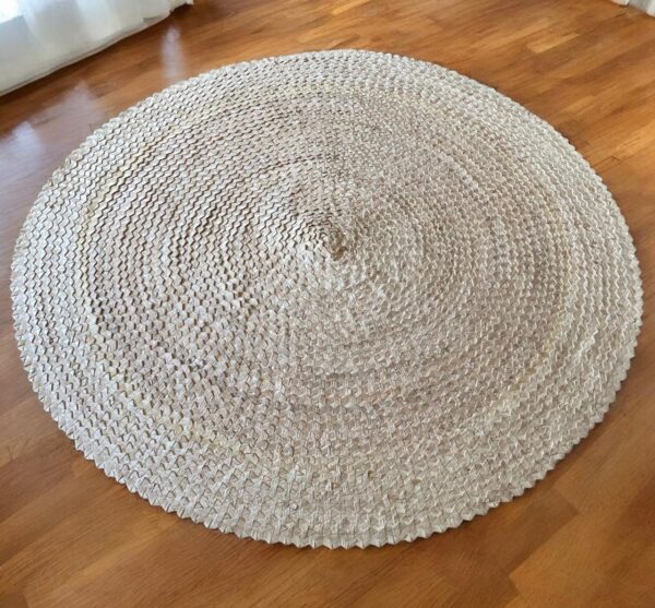 Tapete Redondo De Palha Natural 150cm