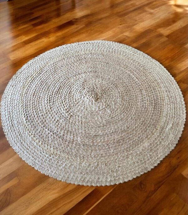 Tapete Redondo De Palha Natural 150cm - Imagem 2