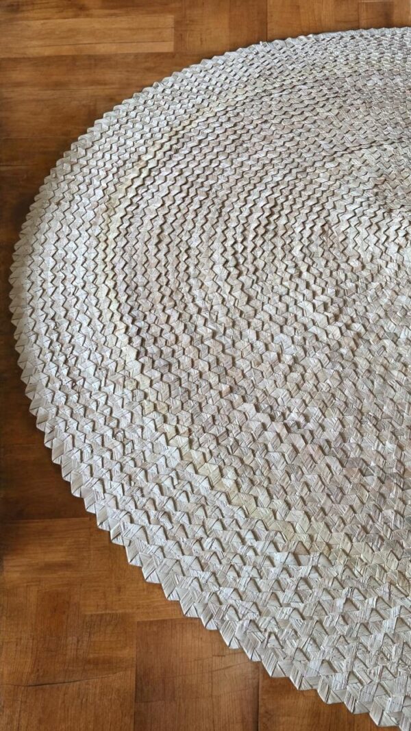 Tapete Redondo De Palha Natural 150cm - Imagem 4