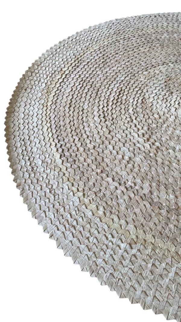 Tapete Redondo De Palha Natural 150cm - Imagem 3