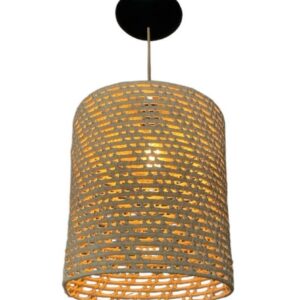 Luminária Lustre Pendente Ayana Palha Natural 30x30