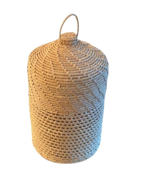 Luminária Pendente Nandi Em Palha Natural 38x26 + Kit de Instalação - Imagem 2