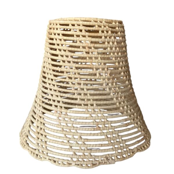 Luminária Lustre de Teto Pendente Azálea 30x35 Boho em Fibra Natural