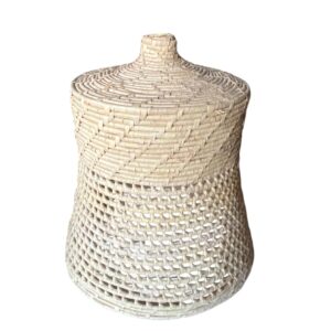 Lustre de Teto Boho Adenike em Fibra Natural 35x40