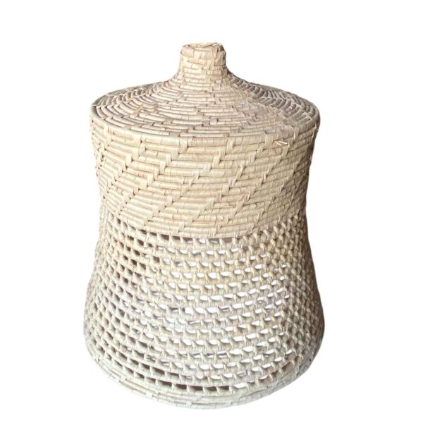 Lustre de Teto Boho Adenike em Fibra Natural 35x40